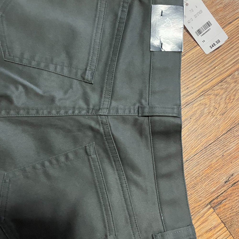 BROOKS BROTHERS KHAKI PANTS - never worn dark brown, stretch waistband